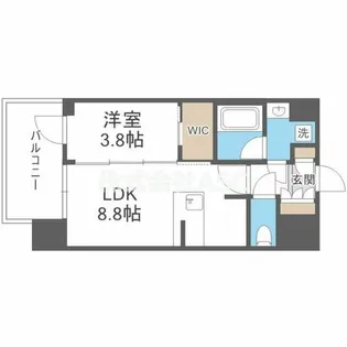 シーズンフラッツ中崎【705号室】の間取り
