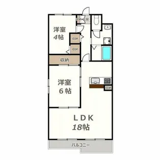 トーシン阿倍野【502号室】の間取り