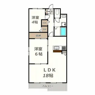 トーシン阿倍野【502号室】の間取り