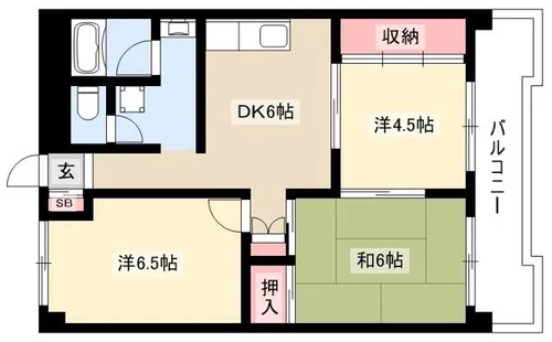 一社司ビル【402号室】の間取り