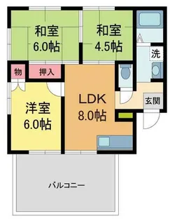 ハイツ村上【3階】の間取り