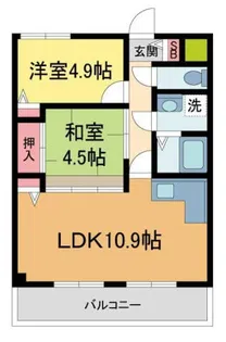 アムール逆瀬川【302号室】の間取り