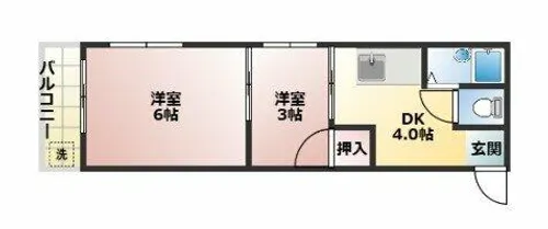 エクセレント櫛原【3階】の間取り