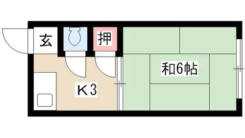 真弓ビル【102号室】の間取り