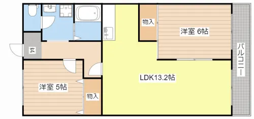 ラ・グレース石部【205号室】の間取り
