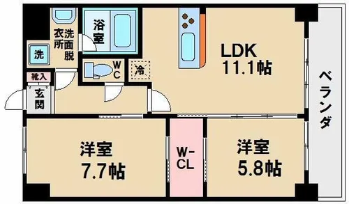 南海グランドコート阿倍野【4階】の間取り