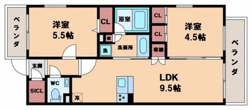 フェルム TENNOJI EAST【4階】の間取り