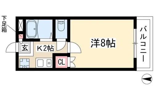 ハーヴェスト中平【3階】の間取り