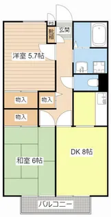 ポピュレール【1階】の間取り
