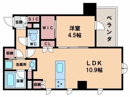 シティカレント天王寺ブロード【2階】の間取り