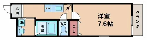 フジパレスあびこ駅東Ⅰ番館【2階】の間取り
