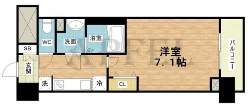 コンフォリア心斎橋EAST【12階】の間取り