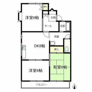 ひばりヶ丘ハイツF棟【113号室】の間取り