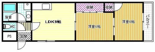 JPアパートメント藤井寺Ⅱ【3階】の間取り