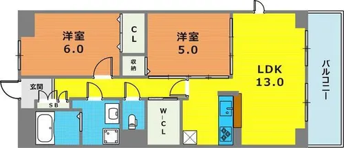 ベイビュー【1階】の間取り