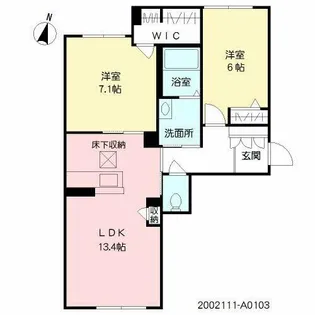 プルメリア【103号室】の間取り