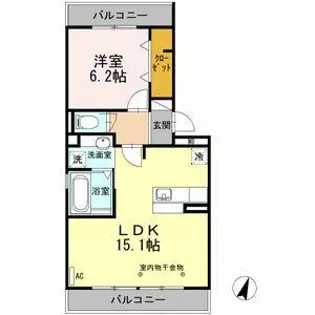イースト フィールド【2階】の間取り
