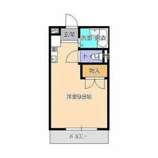 スカイウイング【202号室】の間取り