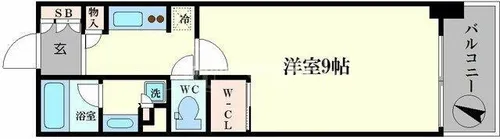 パークアクシス本町【14階】の間取り