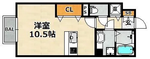 HITOMI DORMITORY【1階】の間取り