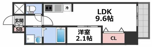 ONLYONE布施【2階】の間取り