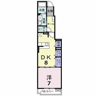 ベルアンジュ【1階】の間取り