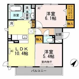 Shine Moat【302号室】の間取り