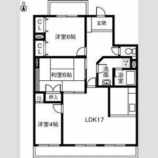 三旺マンション第2社台【2階】の間取り