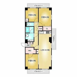 グリーンハイツ外堀通り【6階】の間取り