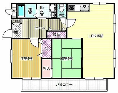 アビタシオンセイリョウ【2階】の間取り