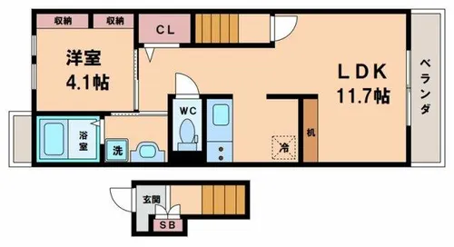 カーサ・ここ【2階】の間取り