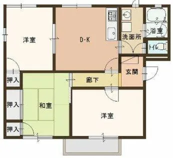 グリーンコート西明石ABCD【1階】の間取り