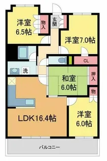 グランアッシュ甲陽園コリーヌドゥサンス【2階】の間取り