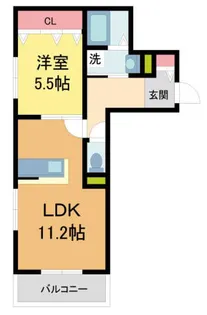 エルフォルク【303号室】の間取り