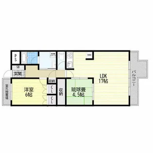 イトーピア高槻松が丘A棟【507号室】の間取り