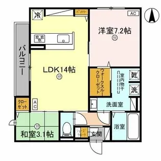 Clashist南住吉【2階】の間取り