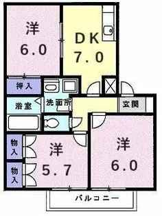 サンシティ小坂井 C【1階】の間取り