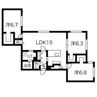 レブニーズ ザ・レジデンス 宮の森【3階】の間取り