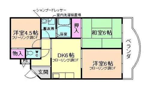 キャピタルハウスⅢ番館【2階】の間取り