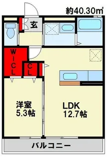 リアンサンク E棟【202号室】の間取り