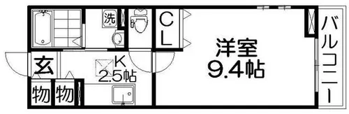 フェアリーカーサII【2階】の間取り
