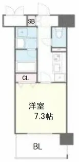 ボーベル玉造【10階】の間取り