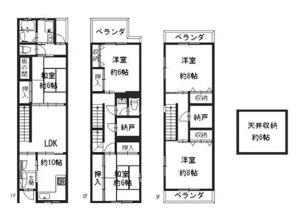 京都府京都市中京区西ノ京樋ノ口町【一戸建】の間取り