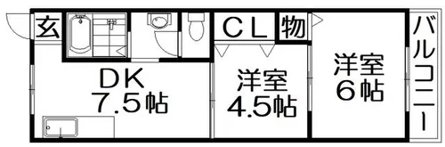 土佐ビル高柳【4階】の間取り
