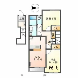 パークヒルズ城土【2階】の間取り