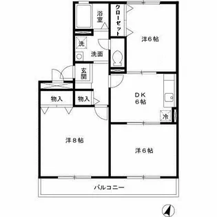 アベニュー A【203号室】の間取り
