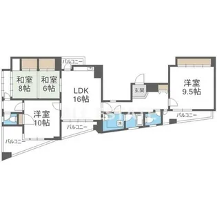 ノアーズアーク緑橋【6階】の間取り