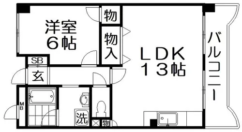 グランデあんご【2階】の間取り