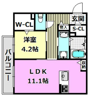 シャーメゾン フレデリック【105号室】の間取り
