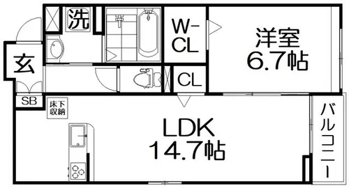 エスコンディーテ【1階】の間取り